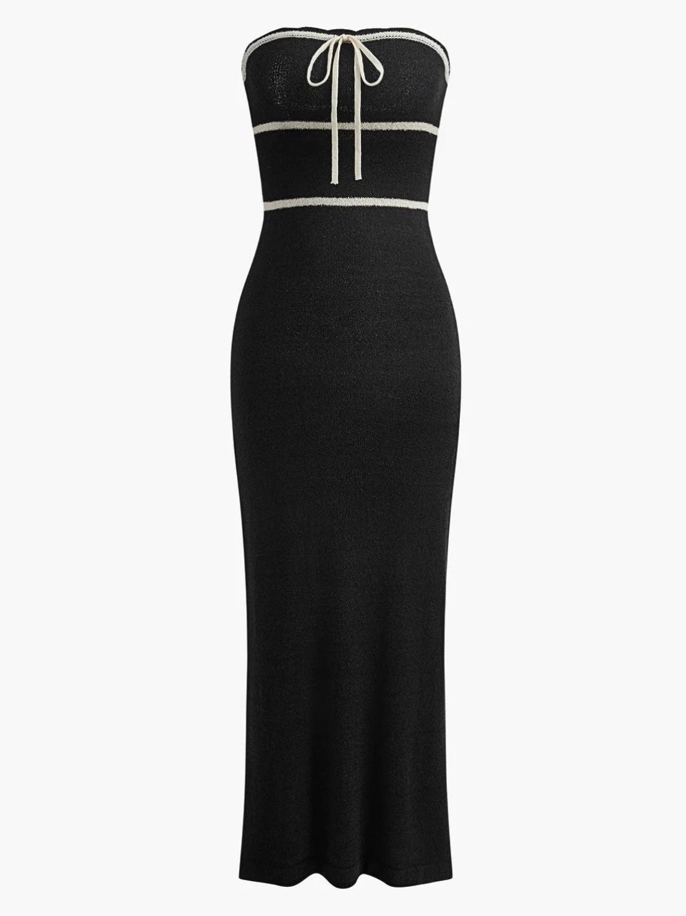 Commense Knotted Tube Midi Sweater Dress-XL